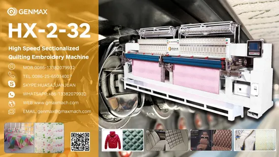 Computergesteuerte Quilt- und Stickmaschine mit 34 Köpfen