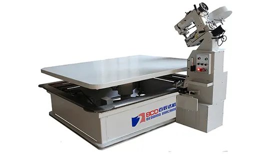 Vertikal auf und ab fahrende Kantenanleimmaschine für Matratzenbänder